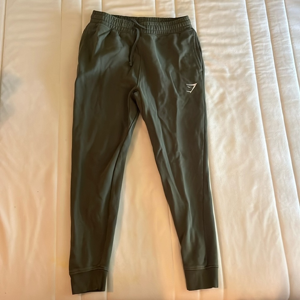 Gymshark Olive Green Fitted Joggers - Small